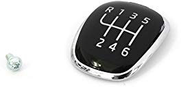 Skoda 5E0798117A Plakette Schaltknauf 6-Gang Schaltgetriebe Blende Clip chrom schwarz *** Befestigungssystem beachten ***