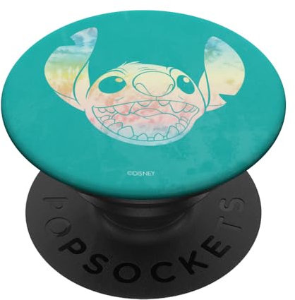 PopSockets Disney Lilo and Stitch Tie Dye Face PopSockets PopGrip: Swappable Grip for Phones & Tablets