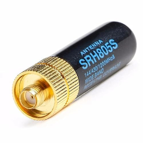 Cablepelado Antenna a doppia banda | Mini antenna per Walkie Talkie | SRH-805S | Guadagno: 2.15dbi | Connettore SMA-F Femmina | Impedenza: 50 ohm | Lunghezza 5 cm | Compatibile con Kenwood, Baofeng