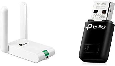 TP-Link TL-WN822N High Gain WLAN Stick Adapter (bis zu 300Mbit/s, WPS, Externe High-Gain-Antenne, mit USB-Verlängerungskabel, unterstützt Windows, Mac OS) weiß & TL-WN823N WLAN USB Stick