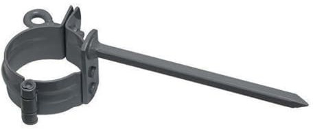 INEFA Rohrschelle mit Schlagstift 110 mm DN 75, 25 Stück Anthrazit Stahl kunststoffbeschichtet, Dachrinnenzubehör, einfache Montage, Made in Germany