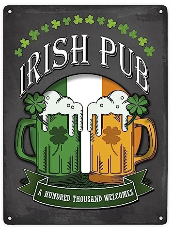 Metallschild XXL mit Irish Pub Motiv