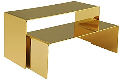 U/ Gold Stainless Steel Handbag Shoe Display Stand Racks 2PCS/SET/PACK