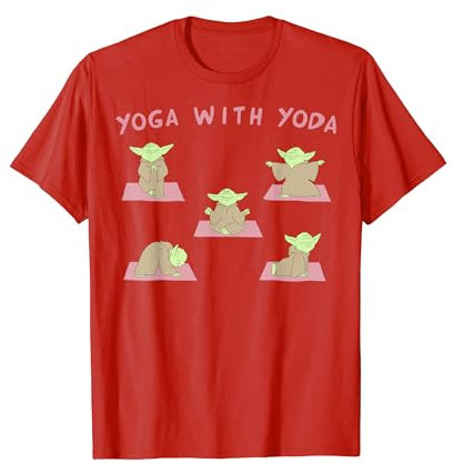 Star Wars Classic Vintage Chibi Yoga With Yoda Poses T-Shirt