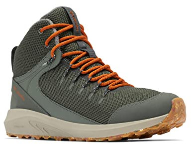 Columbia Trailstorm Mid WP Omni-Heat wasserdichte Wanderstiefel für Herren, Grün (Gravel x Warm Copper), 41 EU