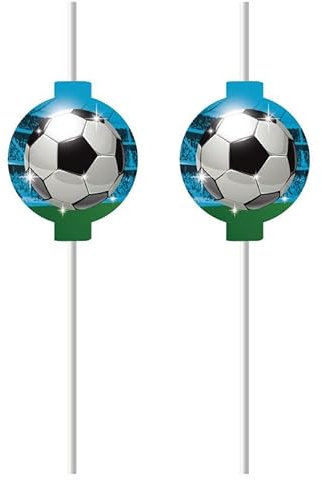 Procos Lot de 4 pailles pour fans de football