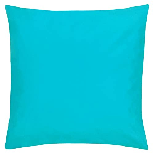 furn. Wrap Plain Garden Outdoor Cushion – UV Resistant Water Resistant Polyester Filled (Aqua – 43x43cm)