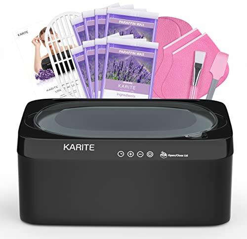 KARITE Paraffin Wax Machine for Hands and Feet with Auto Open Lid, Paraffin Bath,20Min Fast Wax Meltdown, Precision Temperature Control, 4500ml Paraffin Warmer with 8Pack Refills