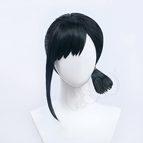 WHBHD Higashiyama Kobeni Wig Anime Chainsaw Man Cosplay Black bangs short hair Fiber synthetic wig+ hairpin+wig cap