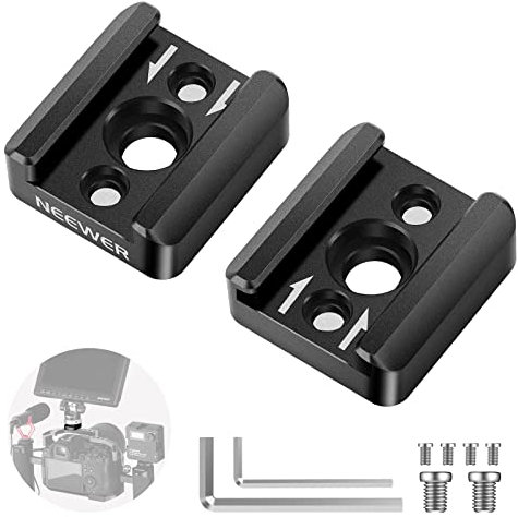 NEEWER Kaltschuh Adapter mit 1/4 Gewinde, kompatibel mit SmallRig digitalem SLR Käfig Mikrofon LED Lichtmonitor usw. (4er Pack, ST26)