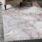 Carpeto Rugs Abstraktes Vintage Designer Teppich - Kurzflor - Weich Teppich für Wohnzimmer, Schlafzimmer, Esszimmer - ÖKO-TEX Wohnzimmerteppich Marmor Optik - Grau Lachsfarben - 200 x 300 cm
