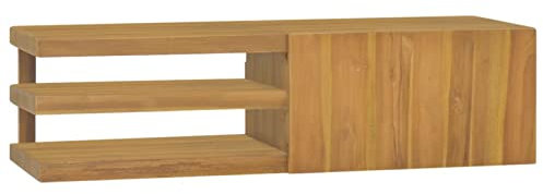Susany Wand Badschrank Waschtischgestell Waschbeckenunterschrank Unterschrank Badschrank Waschtisch Badmöbel Massivholz Teak 110x40x30 cm
