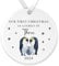 Family of Three First Christmas Ceramic Bauble - Penguin-Themed Festive Ornament - Ideal New Parents & Baby’s First Xmas Keepsake