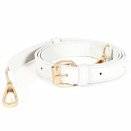 Schultergurt für Taschen,Taschengurt,Taschenriemen,Umhängegurt für Taschen PU-Leder,Taschengurte Weiß,Width 1.8cm,Length Adjustable 105-120 cm für Handtaschen