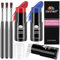 EBANKU Colors Face Body Paint Stick Oil, schwarze Sticks für Sport, Creme Skeleton Joker Mime Foundation Make-up, Gesichtsbemalungsset für Halloween, Kostümparty (Weiß, Rot und Dunkelblau)