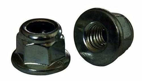 Stopmuttern mit Flansch DIN 6926 Edelstahl Schwarz V2A - M3 M4 M5 M6 M8 M10 SCHWARZE Selbstsichernde Muttern mit Flansch (50, M 6)