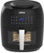 Jocca - Friggitrice senza olio digitale 7'4L con finestra/friggitrice ad aria calda con finestra/timer 60 min/frie, maniglia, cottura, calda/funzioni pre-programmate(nero)