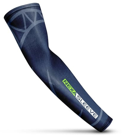 Nexa Sleeve Gaming Arm Sleeve, Cooling Arm Sleeves for gamers and athletes, remove friction, improve blood circulation, Dark Blue, XL