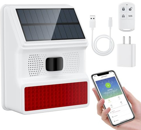 Chatthen Motion Sensor Alarm, Wifi Motion Sensor Outdoor/Indoor, APP Control or 328ft Remote Control, Wireless Infrared Security Motion Detector Alarm for Home, Farm, Villa, Yard, Garden