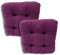 Natalia Spzoo Set von Stuhlkissen Sitzkissen Softkissen – 38 x 38 x 8 cm, Schaumflockenfüllung, Mikrofaser Bezug, Bequem für Stühle und Bänke (1224-Violett, 2)