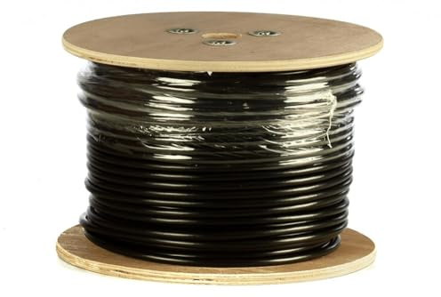 Danicom Rouleau câble rigide extérieur noir CAT6 FTP PE (FCA) - 50m