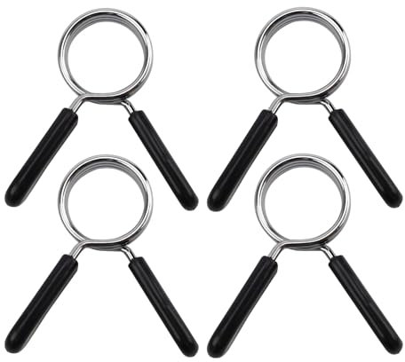 DEANKEJI 4 Stücke Hantelverschlüsse 30MM, ABS Federstahl Hantel Verschluss, Kraftsport Zubehör Federklemmen, für Langhantelstange Training, Übung, Gewichtheben