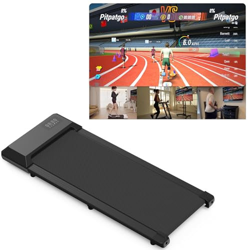 Superun Walking Pad Raceable 2.5HP APP Control Under Desk Treadmill 136KG Capacity Portable Walking Machine for Home with Training Courses and Multi-Runner Races