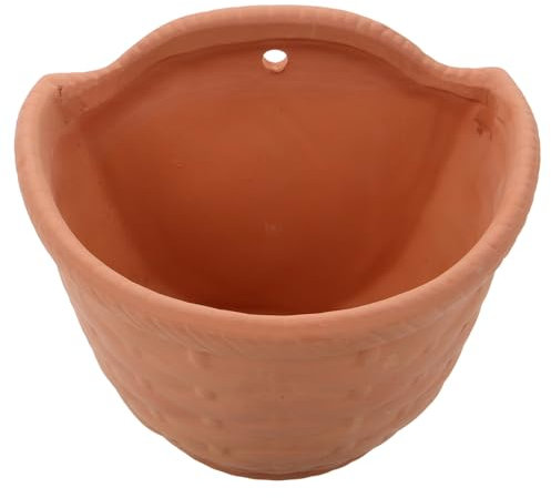 Milisten Porte Plante Murale Terre Cuite Pot Suspendu Décoratif pour Fleurs Et Plantes Succulentes Installation Facile sur Mur Ou Balcon pour Décorer Votre Intérieur Ou Extérieur