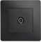 DEBFLEX - Caly - Enchufe TV de Pared - Conexión TV o Decodificador TDT - ABS - Instalación Empotrable - Dispositivo Completo con Placa de Acabado - Negro - 85 x 85x 40 mm