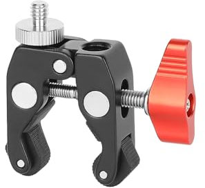 SZRIG Super Crab Clamp Articulated 1/4-20 Screw for Camera Accessories(Red)
