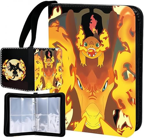 Karten Sammelalbum 50 Seiten 400 Taschen, Sammelkarten Album Karten Hefte Ordner, Wasserdicht PU Leder Sammelalbum Album Jungen Mädchen Geschenk für Weihnachten, Kindertag und Geburtstage