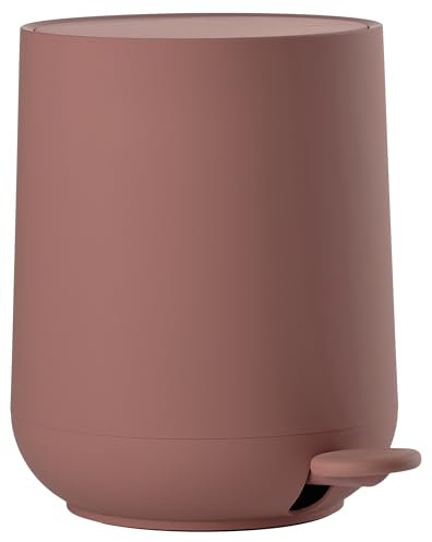 Zone Denmark Nova Mülleimer fürs Bad, Kosmetikeimer, Abfalleimer fürs Badezimmer, Durchm. 20,5 cm, Höhe 23,5 cm, Fassungsvermögen 3 Liter, Peach Red