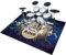 EYKWKB Tapis de Protection pour Batterie électronique, Tapis de Tambour, Antidérapant Tapis Insonorisé, Tapis Batterie, Tapis Professionnel de Jazz Grosse Caisse Claire Anti Vibration 120 x 70 cm