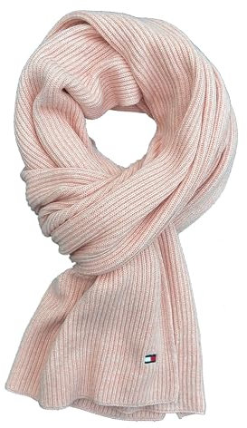 Tommy Hilfiger Strickschal Schal Cotton Cashmere Scarf Rosa Baumwolle Kaschmir