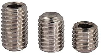 Haroar 3 Stück 5/16-18x1/4~2 UNC BSW-Gewinde DIN916 SUS304 Edelstahl-Innensechskant-Stellschrauben mit Cup-Point-Kopflosen Schrauben(7/8)