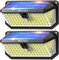 TECKNET Lampe Solaire Extérieur, 4200LM, 416 LEDs, Éclairage à 300°, 3 Modes, avec Détecteur de Mouvement, Lumiere Solaire Étanche IP66 pour Clôture, Ccour, Patio, Jardin, Garage, etc- 2 pcs