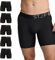 STEP ONE Mens Boxers Shorts Multipack, 5 Pairs, Anti Chafing Underwear for Men, Moisture-Wicking Boxer Shorts with 3D Pouch. Fabric Made from Organic Bamboo Black Medium