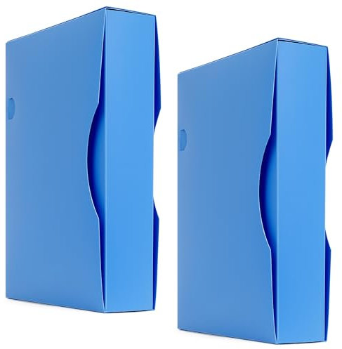 Arpan Präsentations-Sichtbuch, A4-Dokumentenmappe mit 150 Taschen, 300 Seiten, Aufbewahrungsetui, Portfolio-Ordner mit Kunststoffhüllen, Polytasche (Blau, 2 Stück)