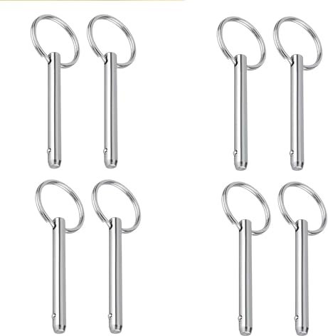 8 PCS Perno Sgancio Rapido - Perni a sgancio rapido con estremità a Sfera caricata a Molla - Acciaio al Carbonio nichelato per Bimini Top