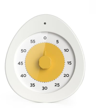 LIORQUE Visual Timer for Kids, Kitchen Timer for Cooking, 60 Minute Visual Countdown Time Management Tools with Silent Operation & Egg Design