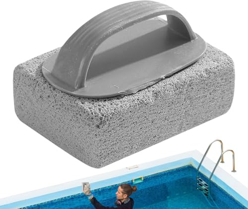 Pool Stone Cleaner - Stain Eraser for Grout Cleaning | Eco Friendly Pumice with Ergonomic Handle, Handheld Block Scale Removing Power, Swimming Pools Bathrooms for Concrete Maintenance