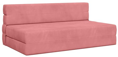 vidaXL Klappsofa Bett Rosa 152 x 86,5 x 60 cm Stoff, Verstellbares Sofa-Bett, rechteckige umwandelbare Couch, vielseitiges Möbelstück für Schlaf- und Wohnzimmer