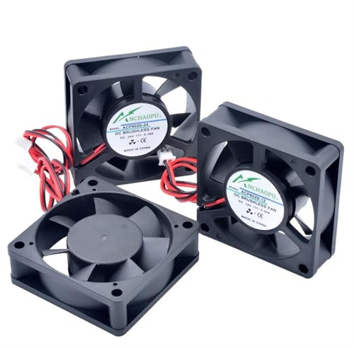 1PCS ACP6020 6cm 60mm fan 60x60x20mm DC5V 12V 24V 2pin Cooling fan suitable for chassis power supply charger inverter(24V Sleeve)