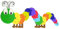 Orange Tree Toys 46009 OTT04045 Caterpillar ABC Puzzle Raupe, bunt