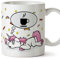 Taza original de desayuno con Unicornios - Unicorno pensando en café - Taza graciosa - Cerámica 350 ml