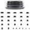 50mm Round Tube Inserts, Pack of 4 Black Plastic End Caps (see second image for ordering guide) - Made in Germany