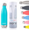 Moon Bottles - Insulated Water Bottle That Lasts Forever - 18/8 Stainless Steel Vacuum Flask - Double Walled Drink Bottle - Thermal Metal Flasks, Leakproof, 24hrs Cold & 12 Hot (260ml, Aqua Green)