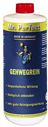 Mr. Perfect® Gehwegrein, 1 Liter - Grünbelagsentferner für Gehwege und Terrassenplatten