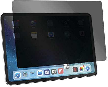 Kensington iPad Pro 12.9 Inch 2018 Landscape Privacy Screen Filter - 2 Way Adhesive Protector Hides Confidential Data on iPad Pro in Landscape, Reduced Blue Light via Anti-Glare Coating (626789)