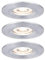 Paulmann 94305 Nova Mini LED Einbauleuchte Coin 3er Set rund starr 3x4W Deckeneinbaustrahler Alu gedreht Einbaulampe Aluminium Warmweiß 2700K, 12 W